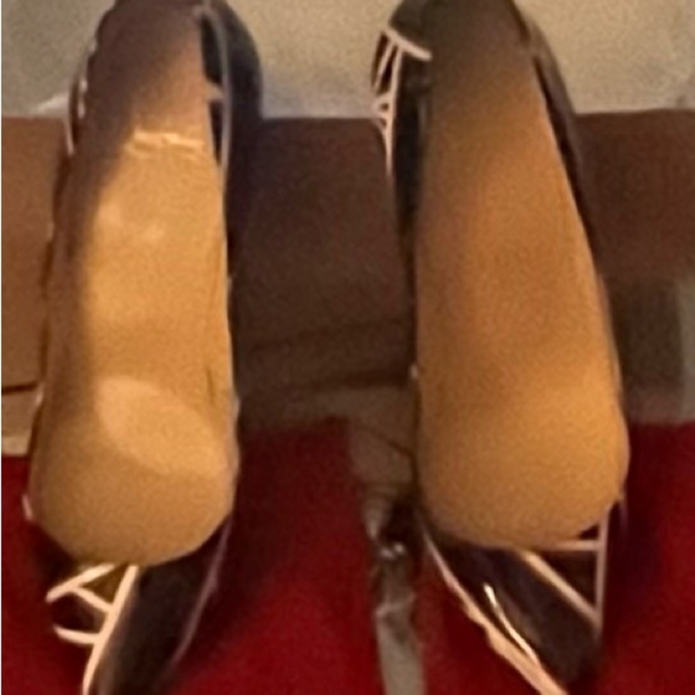 Christian Louboutin Black and Tan Heels